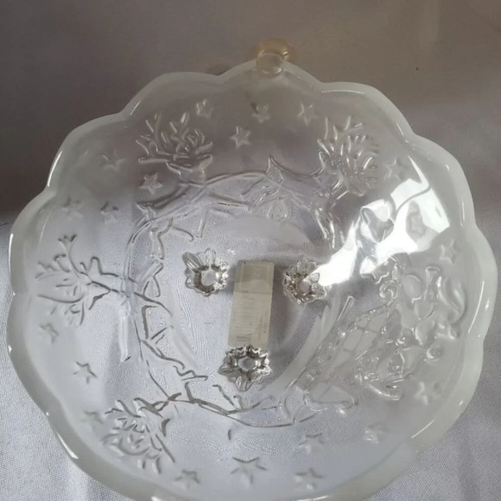 Mikasa Silent Night Handled Glass Basket